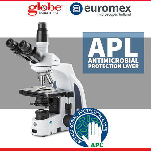 Did you know that most Globe | Euromex microscopes include an antimicrobial protection layer?