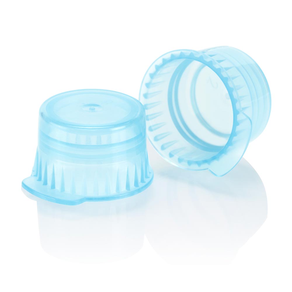 Cap, Snap, 12/13mm, PE, for Vacuum and Test Tubes, Blue – Globe