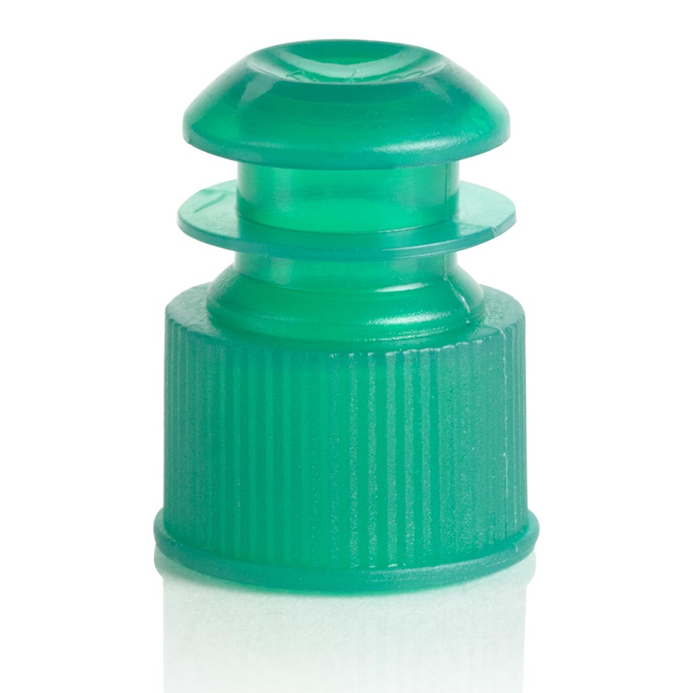 Cap, Flange Plug, 13mm, Green