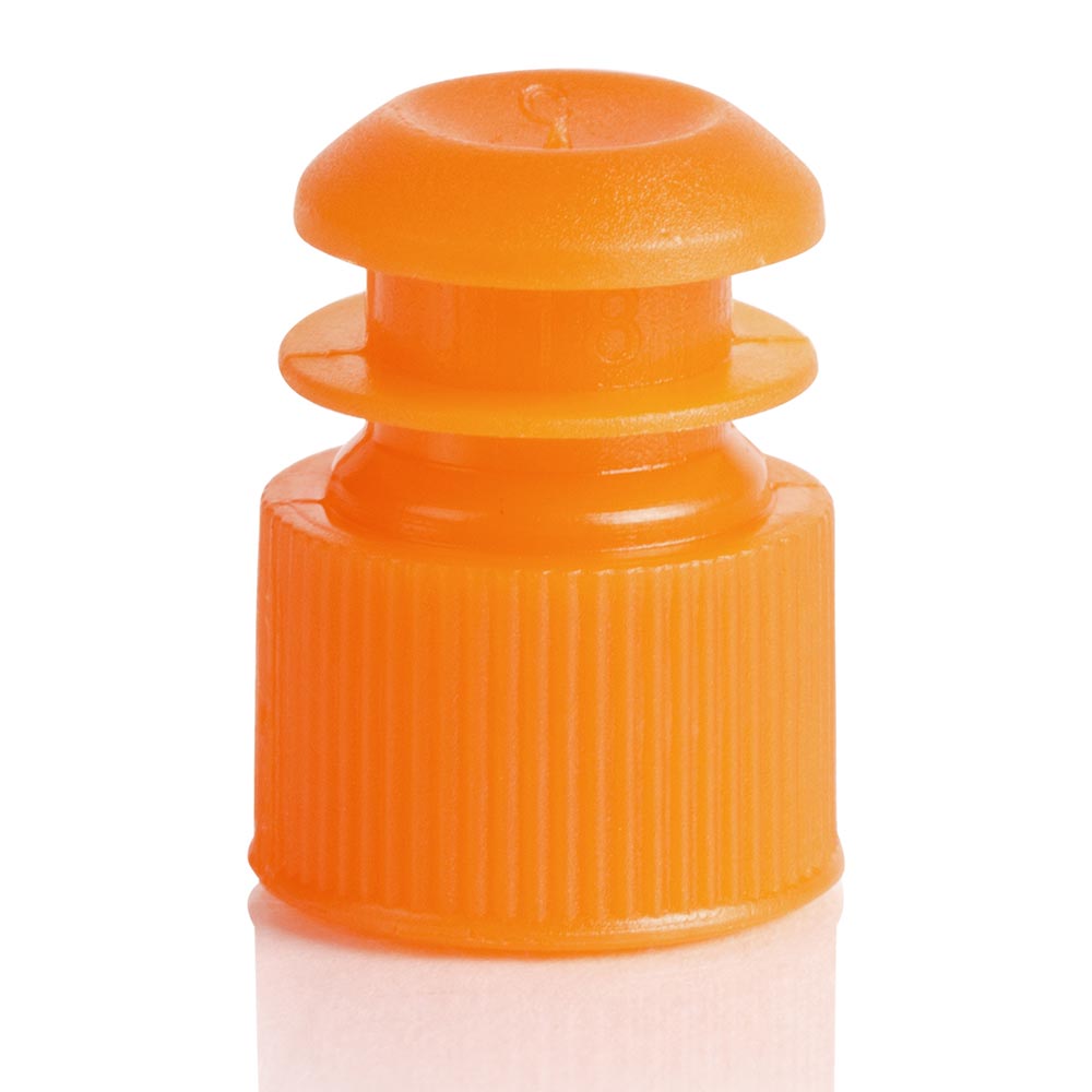 Cap, Flange Plug, 13mm, Orange