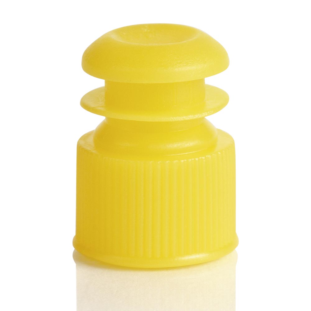 Cap, Flange Plug, 13mm, Yellow