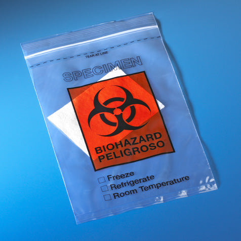 Bag, Biohazard Specimen Transport, 6
