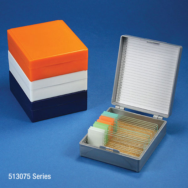 Green Microscope Slide Storage Box – Holds 25 Slides, Durable Case For Lab Or School