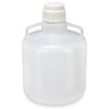Carboy, Round with Handles, PP, White PP Screwcap, 15 Liter, Molded Graduations, Autoclavable