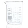 400mL Beaker, Globe Glass, Low Form Griffin Style, Heavy Duty, Dual Graduations, 12/Pack
