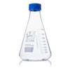 1000mL Erlenmeyer Flask, Globe Glass, Screw Cap, 4/Box
