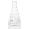 1000mL Erlenmeyer Flask, Globe Glass, Heavy Duty, Narrow Mouth, Dual Graduations