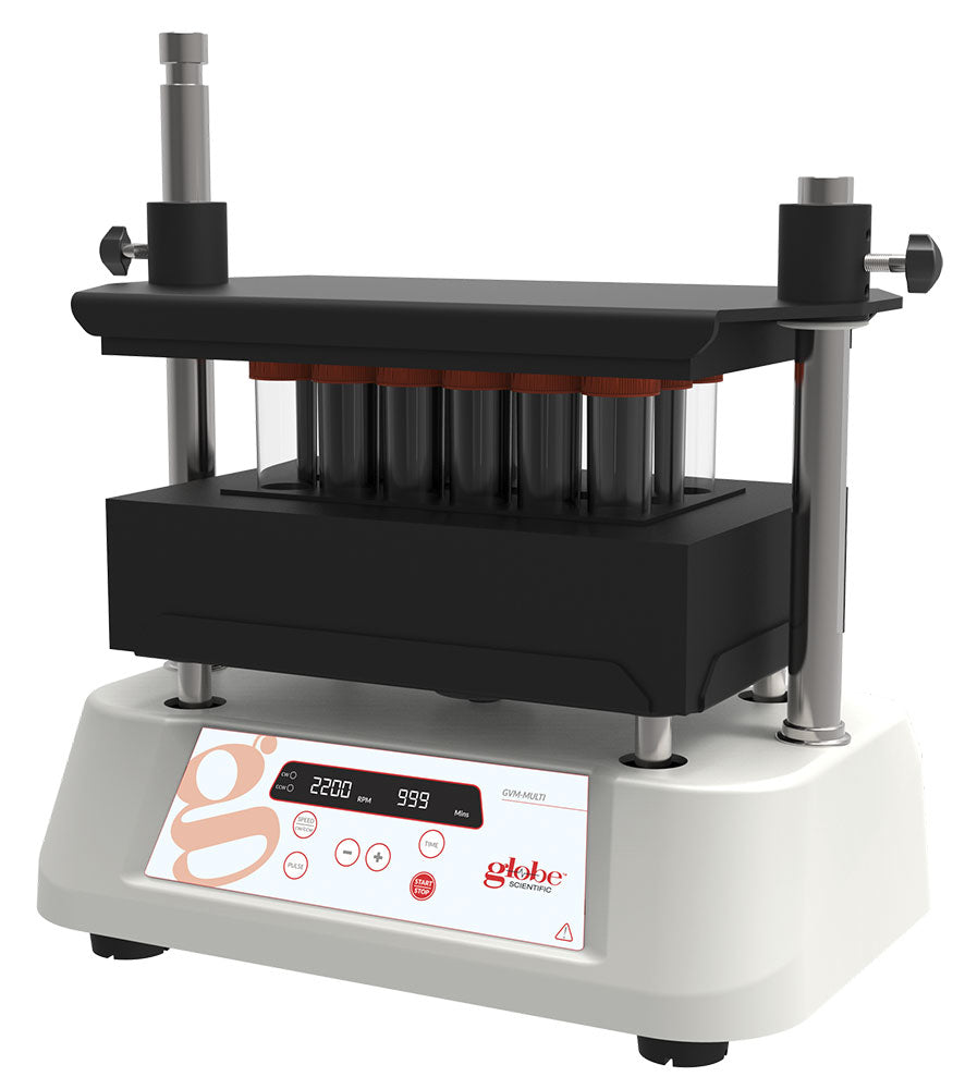 MULTI Tube Vortex Mixer, variable speed, 100-240VAC, 50/60Hz, US, EU, UK plugs