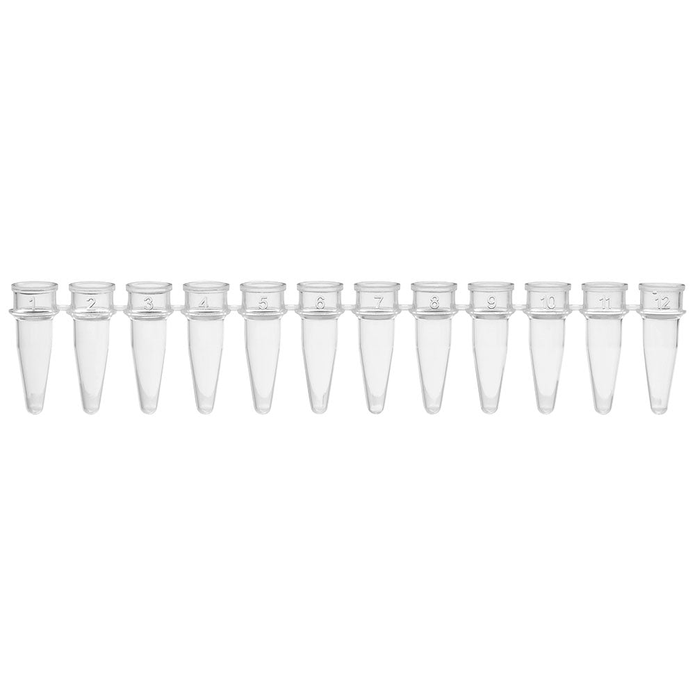 0.2mL 12-Strip Tubes, No Caps, Natural