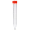 ***SAVE 60%*** Centrifuge Tube, 15mL, Attached Red Plug Seal Screw Cap, PP, Printed Graduations, EO STERILE, Rnase, Dnase Free, 50/Bag, 20 Bags/Unit