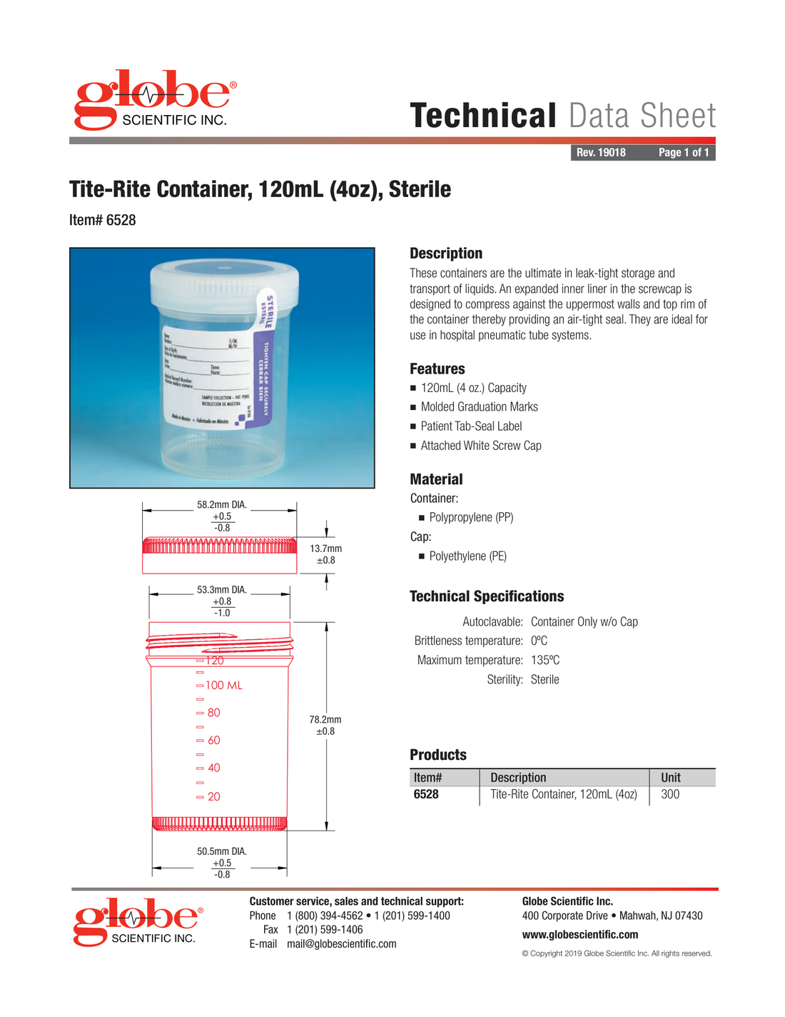 TDS 6528 – Globe Scientific