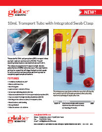 Transport Tube with Integrated Swab Clasp