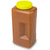24 Hour Urine Collection Container, 2000mL (2 Liter), Affixed Screwcap, Amber