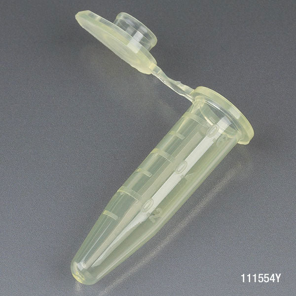 Microcentrifuge Tube, 0.5mL, PP, Attached Snap Cap, Graduated, ASSORTED, Certified: Rnase, Dnase and Pryogen Free, 500/Stand Up Zipper Closure Bag