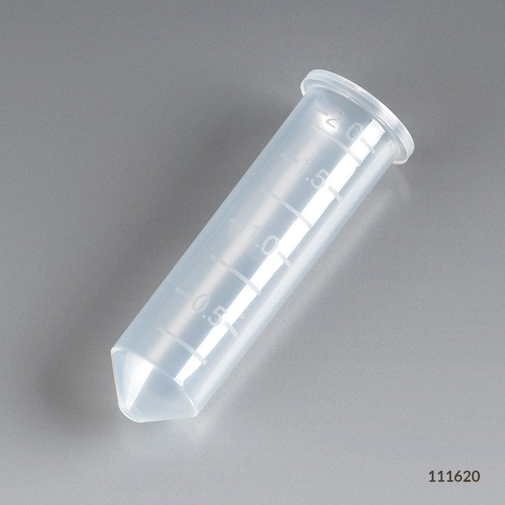 Microcentrifuge Tube, 2mL, PP, No Cap, Graduated, Natural