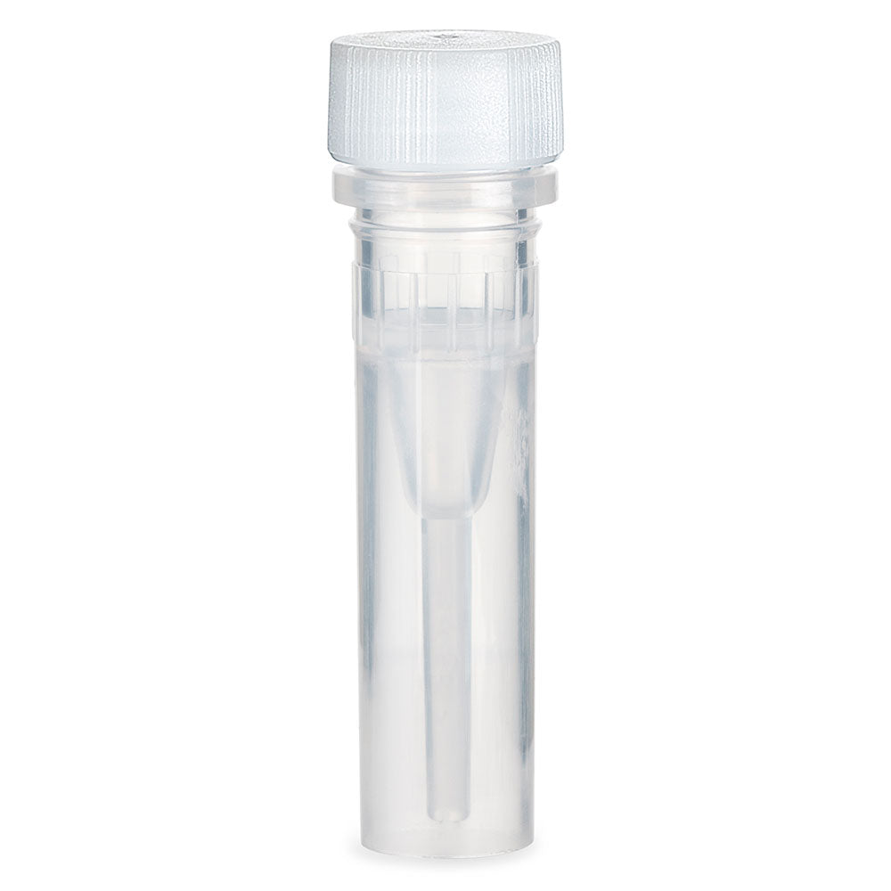 Microtube, 0.5mL, Self-Standing, Attached Screwcap, with O-Ring, STERILE, PP, 500/Bag, 2 Bags/Case