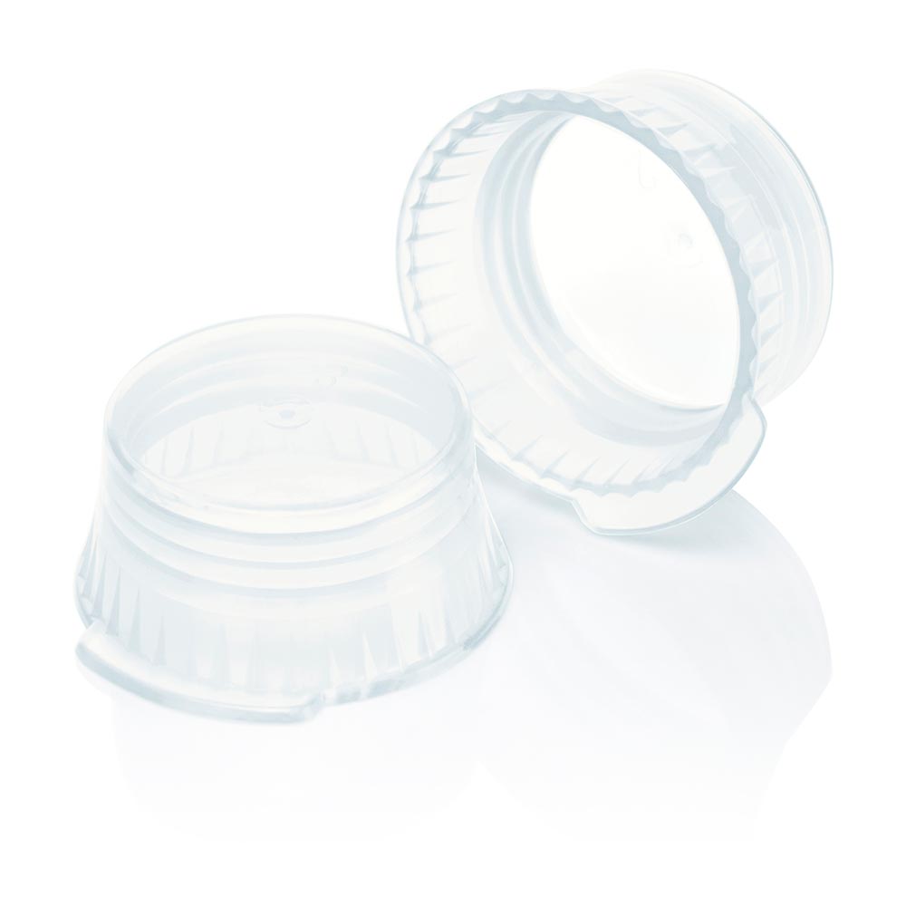 Cap, Snap, 16mm, PE, for 16mm Glass and Evacuated Tubes, Clear