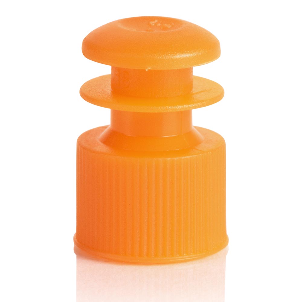Cap, Flange Plug, 12mm, Orange
