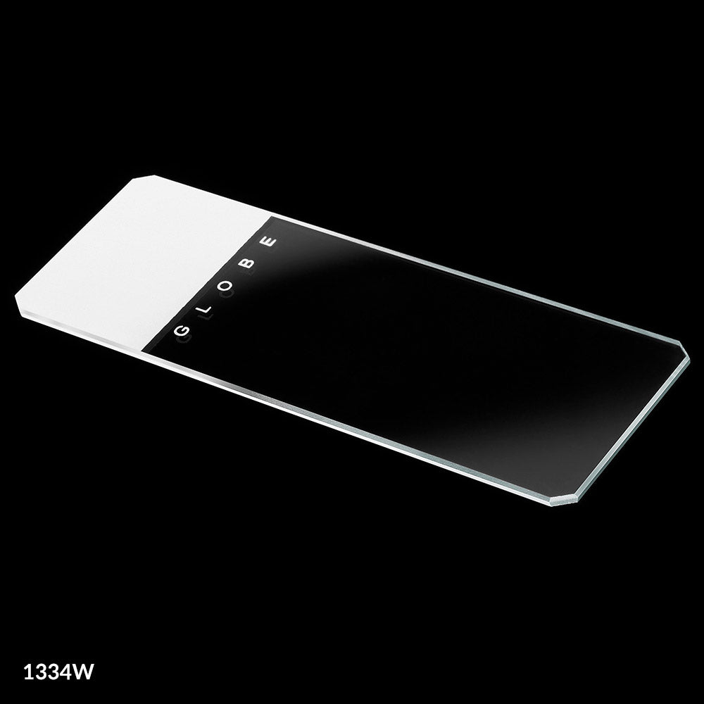 Microscope Slides, Glass, 25 x 75mm, 45° Beveled Edges, Clipped