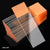 Microscope Slides, Diamond White Glass, 25 x 75mm, 90° Ground Edges, ORANGE Frosted