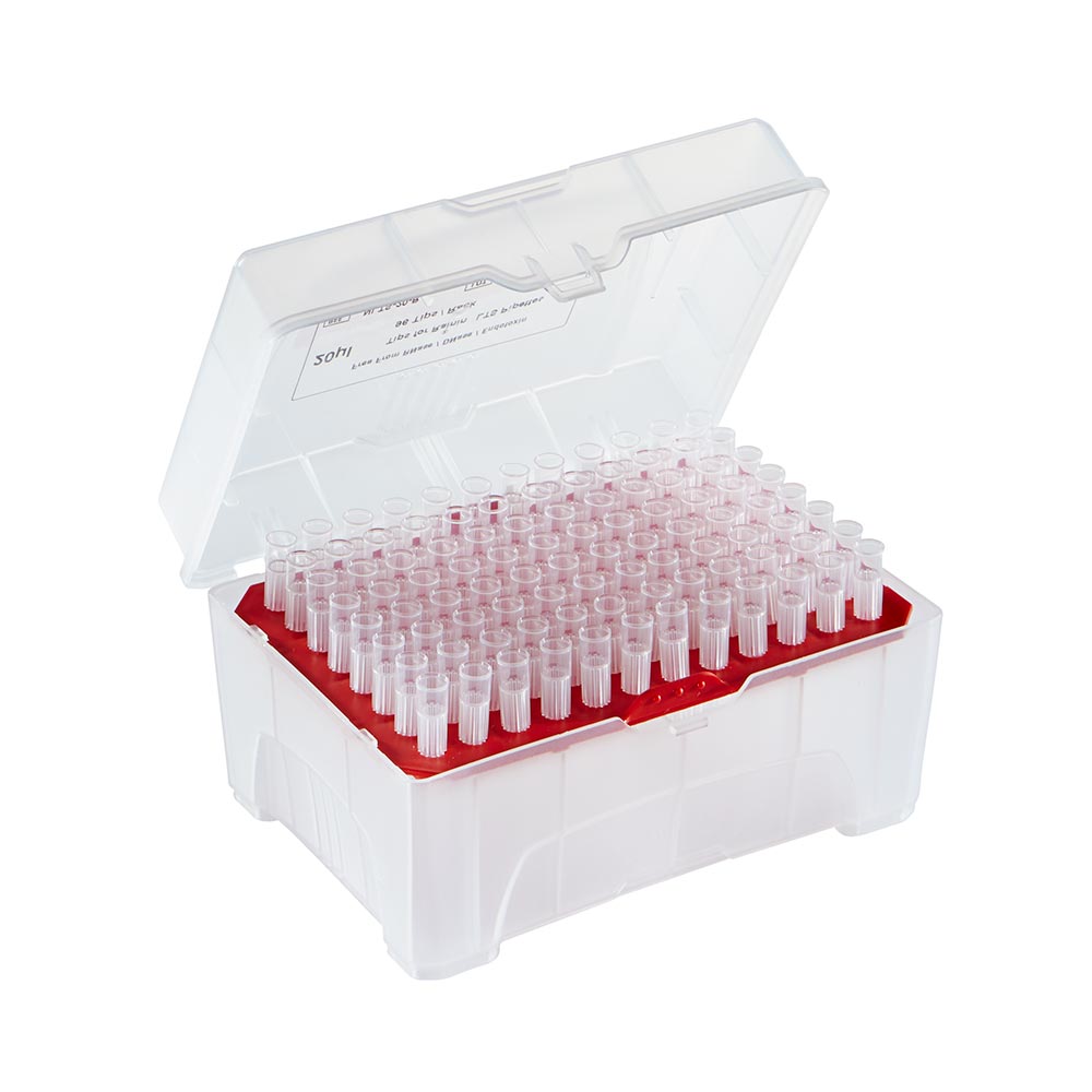 PosiStop Pipette tip, 20ul, Sterile, graduated, 96/rack, 10 racks box, 10 boxes case