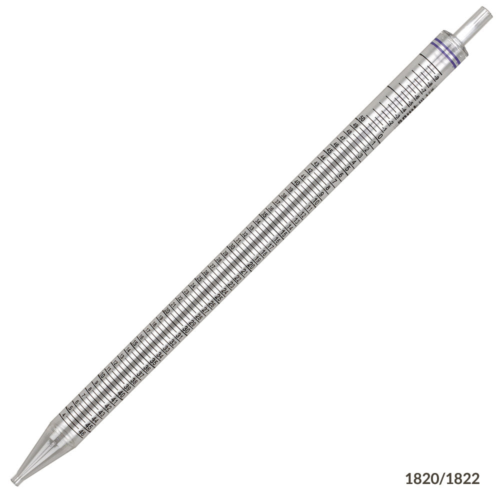 50mL, Serological Pipette, PS, Standard Tip, 345mm, STERILE, Purple Striped, 25/Pack, 4 Packs/Box