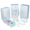 Diamond PosiStop Pipettor Starter Pack, Adjustable Volume Pipettors: 2-20ul, 20-200ul, 100-1000ul, Racked Sterile Filter Tips: 20ul, 200ul, 1000ul, 6-Place Carousel Stand and 10mL, 25mL, 50mL Reagent Reservoirs