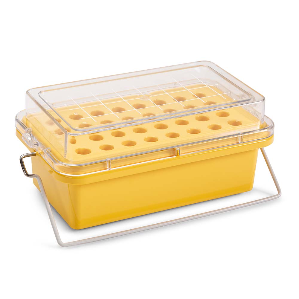 Mini Cooler, -20°C, 32-Place (4x8) for 1.5mL Tubes, Yellow
