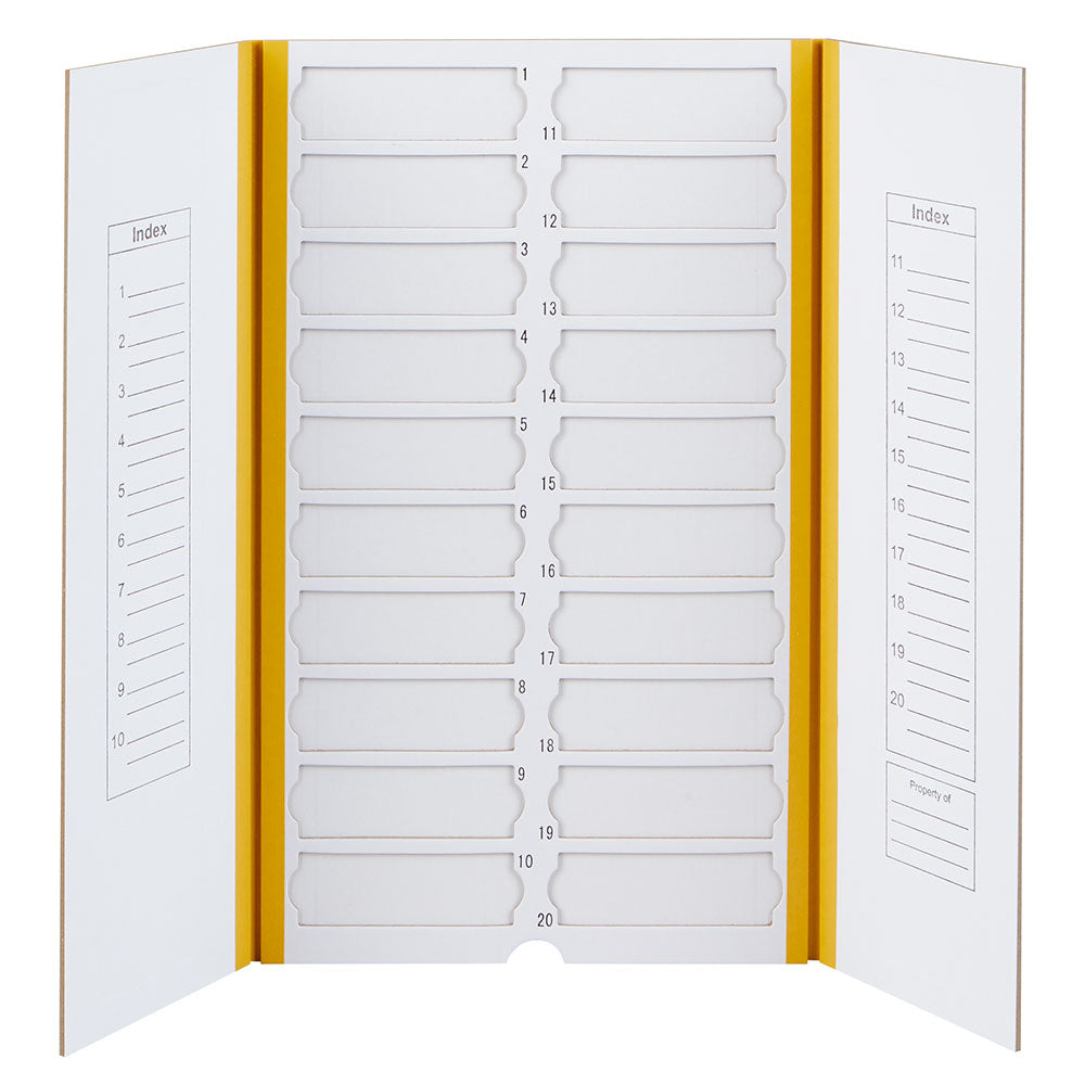 Slide Mailer, Cardboard, for 20 Slides, Yellow