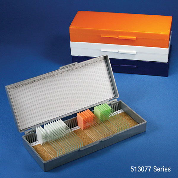 Slide Box for 50 Slides, Cork Lined, Assorted (Colors Include: Gray, B ...