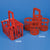 Bottle Carrier, 6-Place, For Bottles Up To 95mm Wide, RED