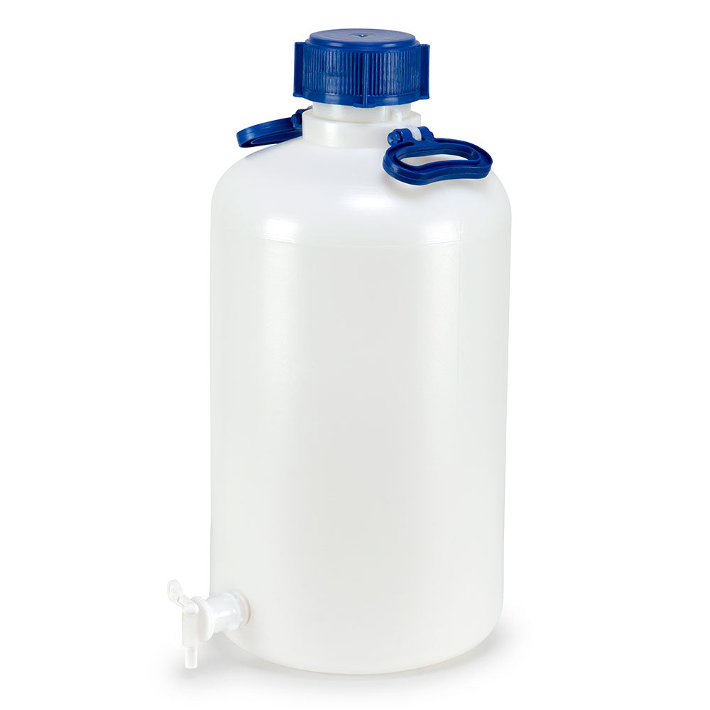 Carboys, with Spigot, Heavy Duty, 25 Liter (6.5 Gallon), HDPE, Spigot Included