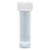 Transport Tube, 5mL, with Attached White Screw Cap, STERILE, PP, Conical Bottom, Self-Standing, Molded Graduations, 25/Bag, 20 Bags/Case