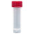 Transport Tube, 5mL, with Separate Red Screw Cap, PP, Conical Bottom, Self-Standing, Molded Graduations