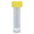 Transport Tube, 5mL, with Separate Yellow Screw Cap, PP, Conical Bottom, Self-Standing, Molded Graduations