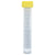 Transport Tube, 10mL, with Separate Yellow Screw Cap, PP, Conical Bottom, Self-Standing, Molded Graduations