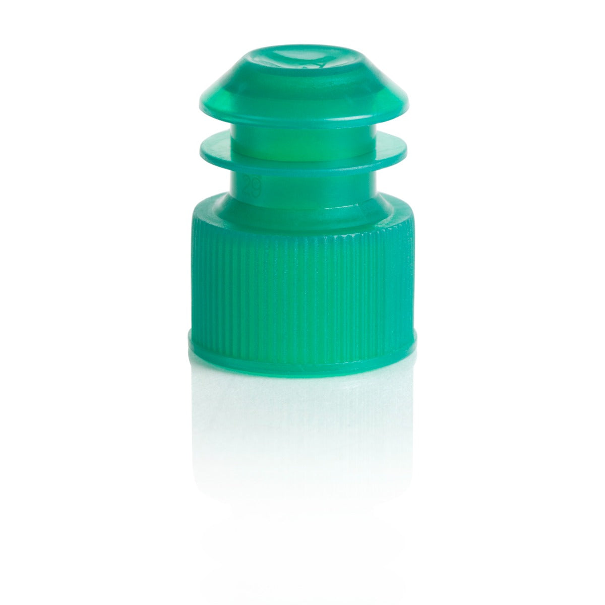 17mm flange plug cap, green