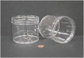 Jar, Wide Mouth, 360mL (12oz), PS, 89mm Opening, 3 3/16 x 3"   (Screw Cap Packaged Separately)