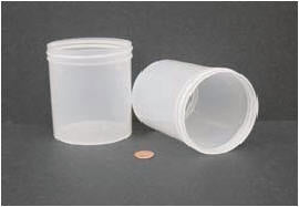 Jar, Wide Mouth, 480mL (16oz), PP, 89mm Opening, 3 1/8 x 4"   (Screw Cap Packaged Separately)