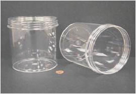 Jar, Wide Mouth, 1200mL (40oz), PS, 120mm Opening, 4 3/8 x 5 1/16"   (Screw Cap Packaged Separately)
