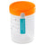 Container: Tite-Rite, 120mL (4oz), PP, STERILE, Attached Orange Screw Cap, ID Label, Graduated, Individually Wrapped