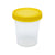 Container: 500mL (16oz), PP, Graduated, with Separate Yellow Screwcap