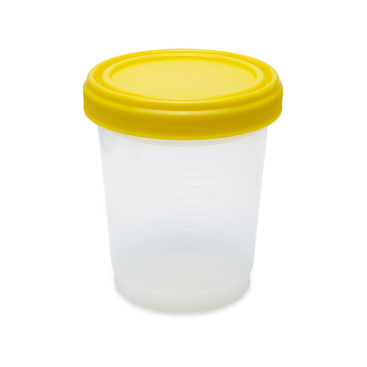 Container: 1000mL (32oz), PP, Graduated, with Separate Yellow Screwcap
