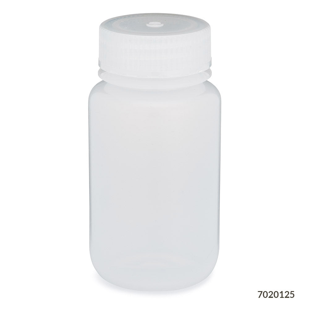 Bottles, Diamond RealSeal, Wide Mouth, Round, LDPE with PP Closure, 125mL, 12/Pack, 72/Case