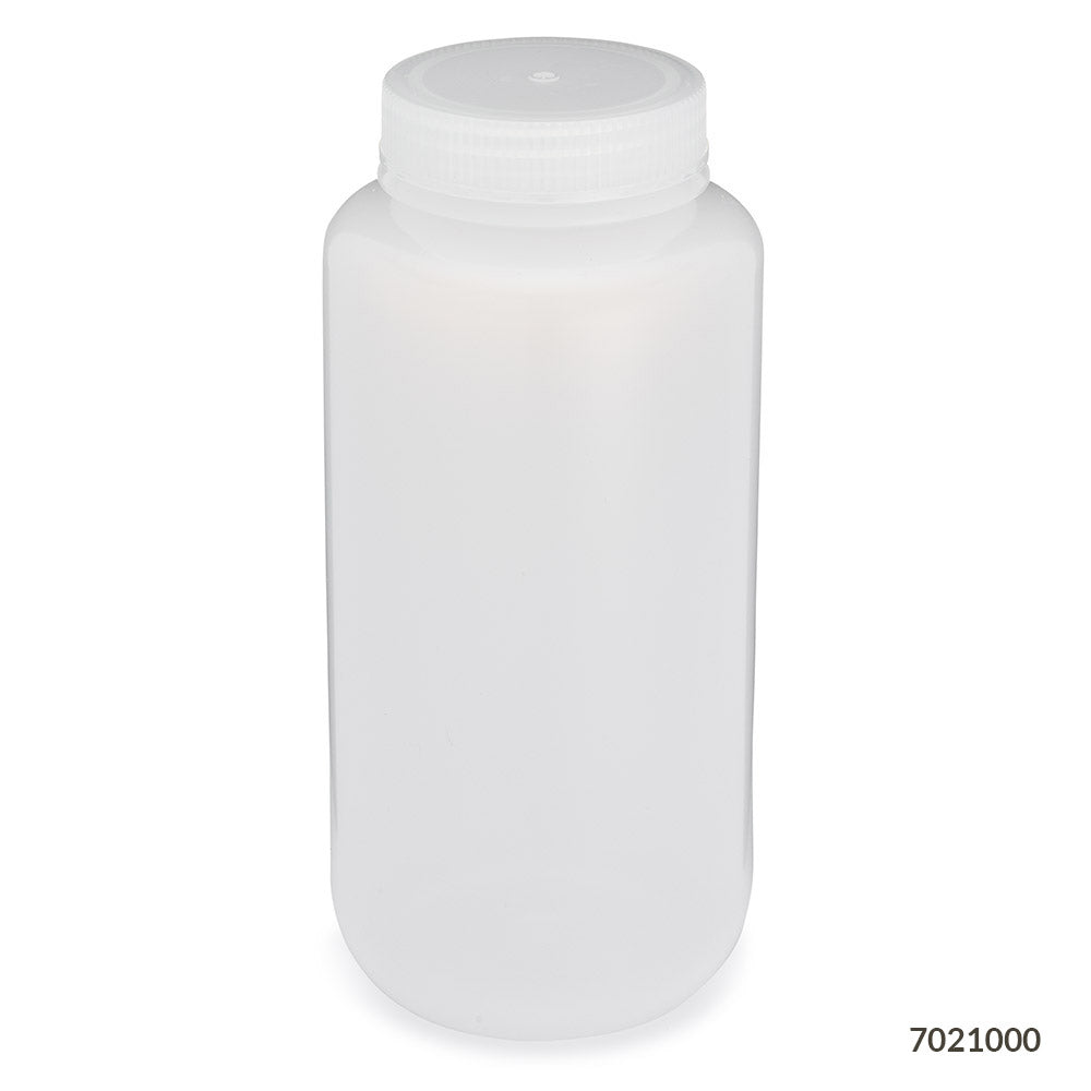 Bottles, Diamond RealSeal, Wide Mouth, Round, LDPE with PP Closure, 1000mL, 6/Pack, 24/Case