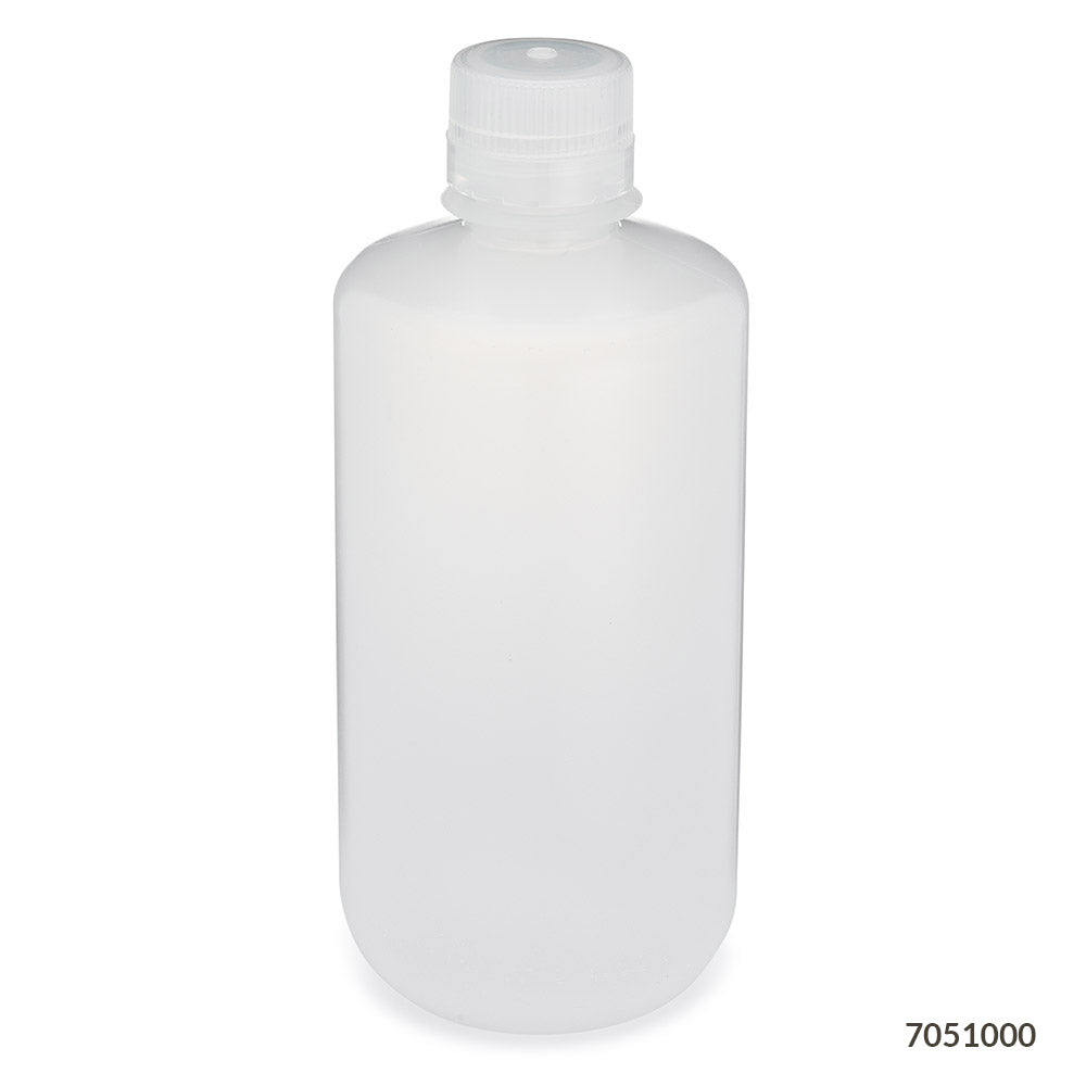 Bottles, Diamond RealSeal, Narrow Mouth Boston Round, PP with PP Closure, 1000mL, 6/Pack, 24/Case