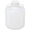 Carboy, Round with Handles, Wide Mouth, PP, White PP Screwcap, 15 Liter, Molded Graduations, Autoclavable