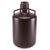 Carboys, Round with Handles, Amber HDPE, Amber PP Screwcap, 20 Liter, Molded Graduations, Autoclavable