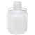 Carboy, Round with Handles, LDPE, White PP Screwcap, 15 Liter, Molded Graduations