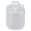 Carboys, Round with Handles, Wide Mouth, PP, White PP Screwcap, 10 Liter, Molded Graduations, Autoclavable